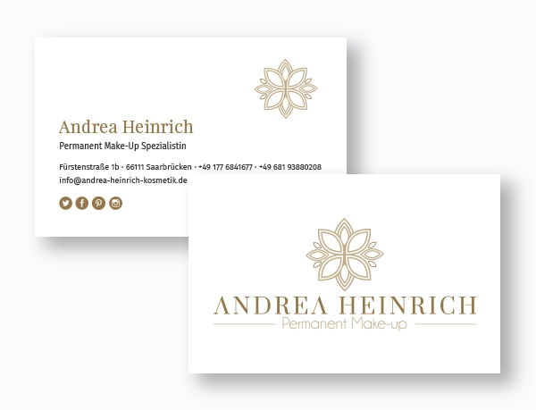 Visitenkarten Andrea Heinrich Permanent Makeup